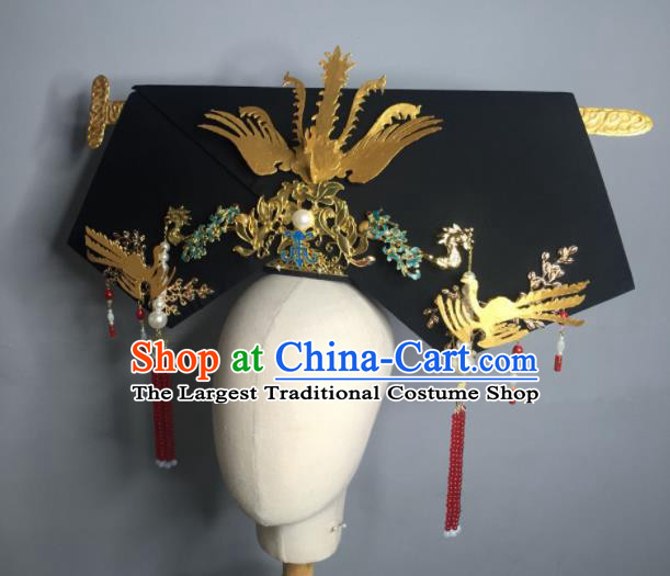 Chinese Handmade Qing Dynasty Manchu Imperial Consort Hairpins Hat Ancient Empress Hair Accessories for Women