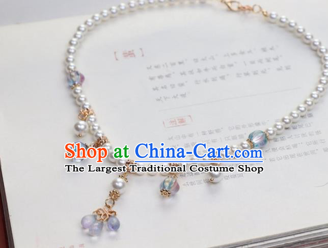 Chinese Traditional Hanfu Necklace Handmade Ancient Princess Necklet Accessories for Women