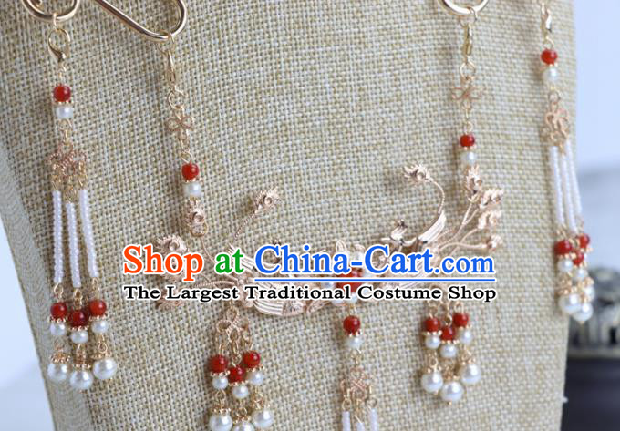 Chinese Traditional Hanfu Phoenix Tassel Necklace Handmade Ancient Princess Necklet Accessories for Women