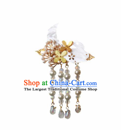 Chinese Handmade Ming Dynasty Princess Moon Rabbit Hair Claw Hairpins Ancient Hanfu Hair Accessories for Women