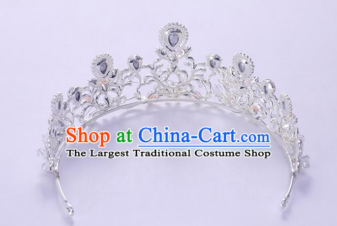 Top Handmade Wedding Bride Royal Crown Baroque Princess Hair Accessories for Women