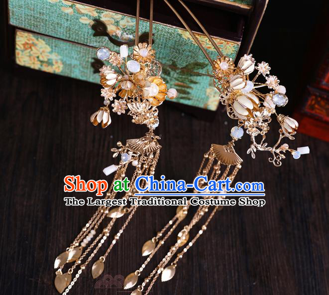 Traditional Chinese Handmade Hair Comb Chaplet Hairpins Ancient Bride Hair Accessories for Women