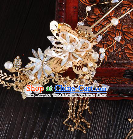 Traditional Handmade Chinese Opal Chaplet Hair Crown Hairpins Ancient Bride Hair Accessories for Women