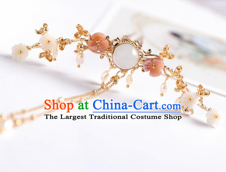 Chinese Traditional Wedding Hanfu Tassel Hairpins Handmade Ancient Bride Hair Accessories for Women