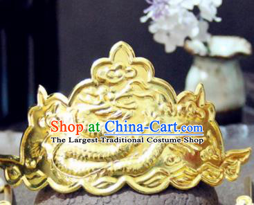 Chinese Traditional Tang Dynasty Carving Dragon Hairpin Handmade Ancient Royal Empress Hair Accessories for Women