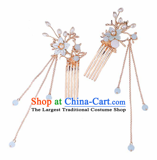 Chinese Traditional Ming Dynasty Hair Combs Hairpins Handmade Ancient Princess Hair Accessories for Women