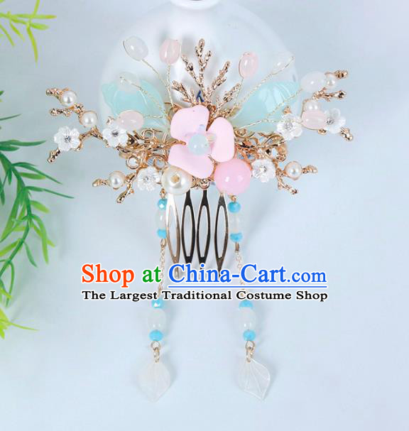 Traditional Chinese Hanfu Tassel Hair Combs Handmade Ancient Princess Hair Accessories for Women