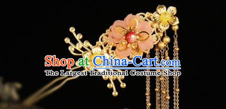 Traditional Chinese Hanfu Peach Blossom Hairpins Handmade Ancient Princess Hair Accessories for Women