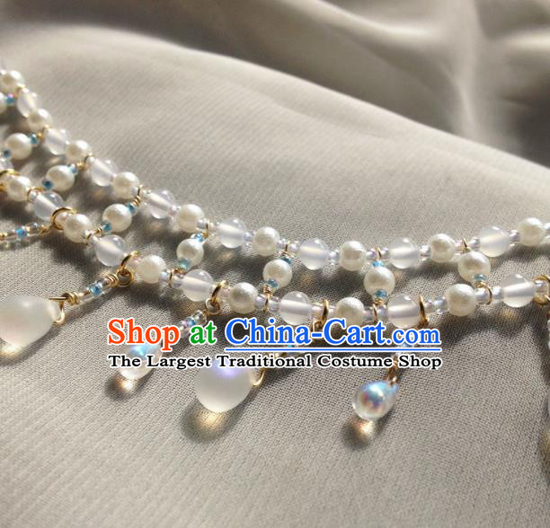 Traditional Chinese Hanfu Necklace Handmade Ancient Princess Necklet Accessories for Women