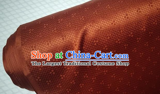 Chinese Traditional Jacquard Orange Silk Fabric Mulberry Silk Fabric Hanfu Dress Material