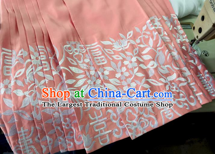 Chinese Ancient Imperial Consort Embroidered Blouse and Skirt Traditional Ming Dynasty Royal Countess Costumes for Women