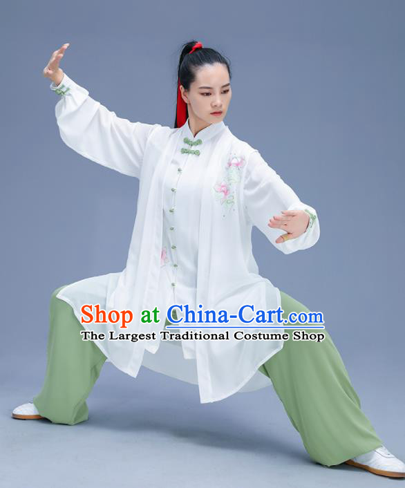 Chinese Traditional Kung Fu Training Embroidered Garment Outfits Martial Arts Stage Show Costumes for Women