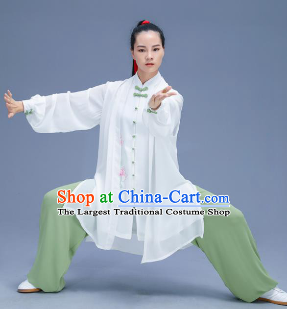 Chinese Traditional Kung Fu Training Embroidered Garment Outfits Martial Arts Stage Show Costumes for Women