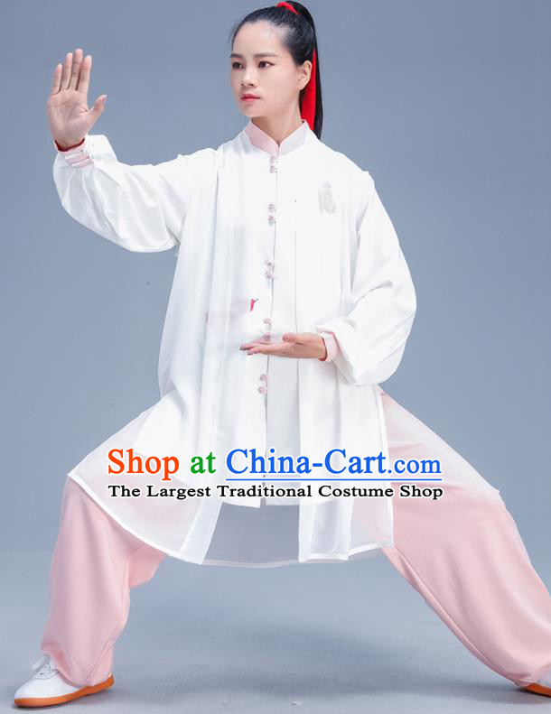 Chinese Traditional Kung Fu Competition Printing Orchid Outfits Martial Arts Stage Show Costumes for Women
