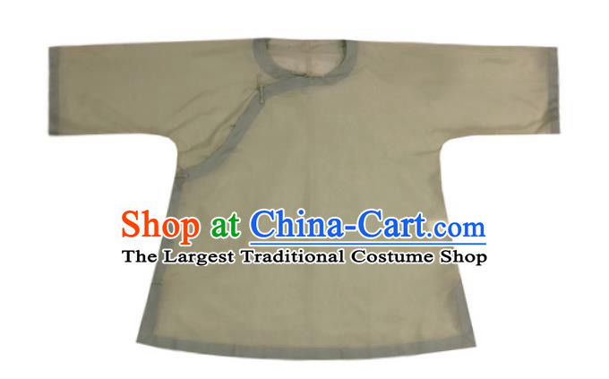Chinese Traditional Green Silk Shirt National Upper Outer Garment Tang Suit Blouse Costume for Women