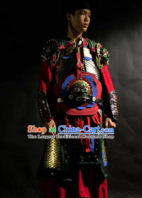 Chinese Traditional Ming Dynasty Imperial Bodyguard Body Armor Ancient Swordsman Costumes for Men