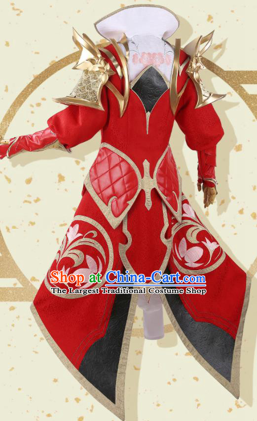 Chinese Traditional Cosplay Wedding Bridegroom Red Clothing Ancient Swordsman Costumes for Men