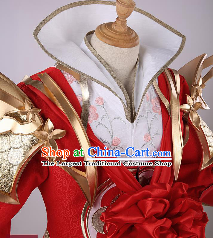 Chinese Traditional Cosplay Wedding Bridegroom Red Clothing Ancient Swordsman Costumes for Men