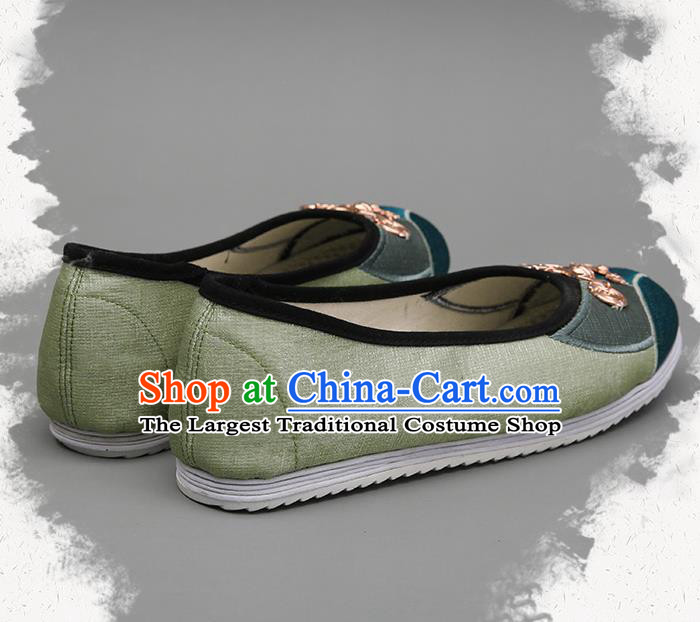 Chinese Traditional Hanfu Green Shoes Ancient Princess Shoes for Women