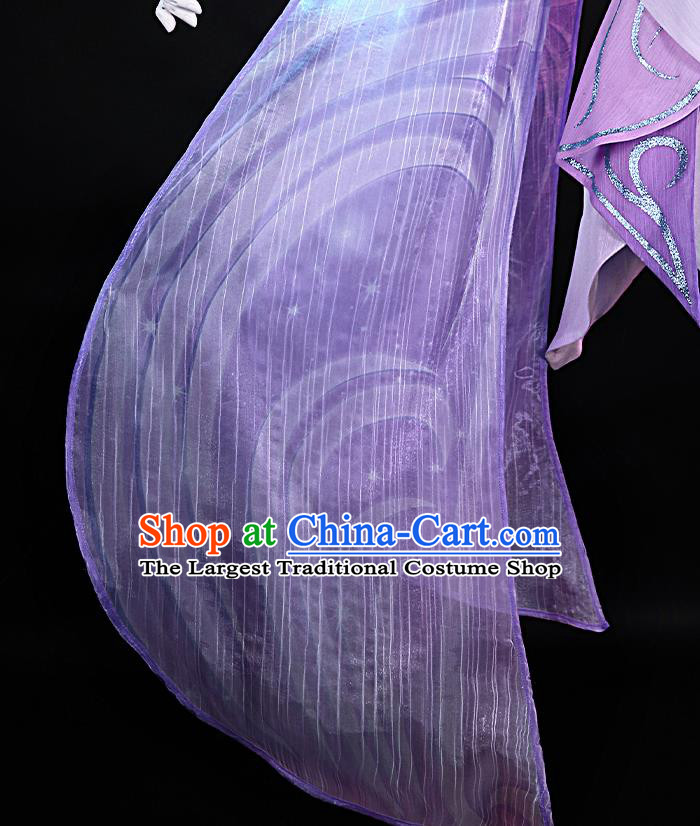 Chinese Traditional Cosplay Fairy Purple Hanfu Dress Ancient Female Swordsman Costumes for Women