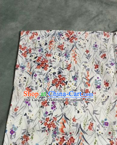 Traditional Japan Geisha Printing Wisteria White Furisode Kimono Asian Japanese Fashion Apparel Costume for Women