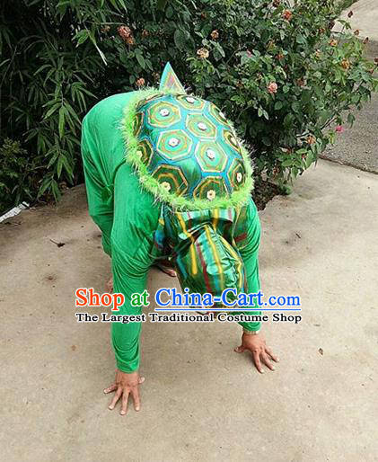 Traditional Chinese New Year Cosplay Tortoise Green Costume Complete Set