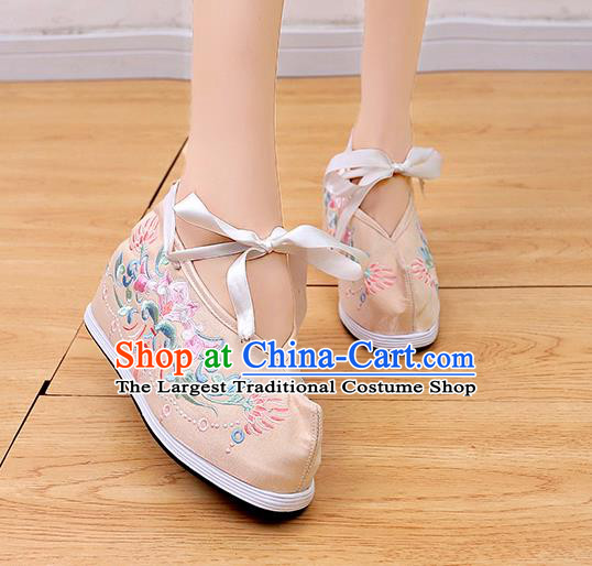 Asian Chinese Traditional Wedding Satin Shoes Embroidered Shoes Opera Shoes Hanfu Shoes for Women