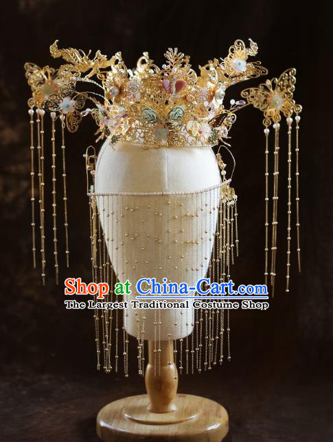 Chinese Traditional Ancient Bride Phoenix Coronet Wedding Hair Accessories for Women