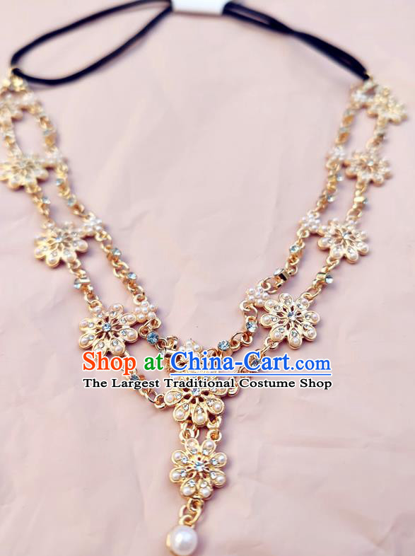 India Traditional Dance Eyebrows Pendant Asian Indian Handmade Hair Accessories for Women