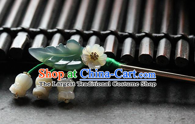 Traditional Chinese Handmade Convallaria Majalis Hairpin Headdress Ancient Hanfu Hair Accessories for Women