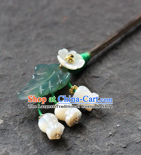 Traditional Chinese Handmade Convallaria Majalis Hairpin Headdress Ancient Hanfu Hair Accessories for Women