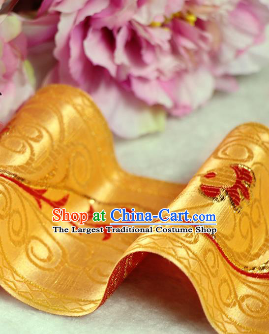 Chinese Traditional Embroidered Golden Braid Band Decorative Border Collar Accessories