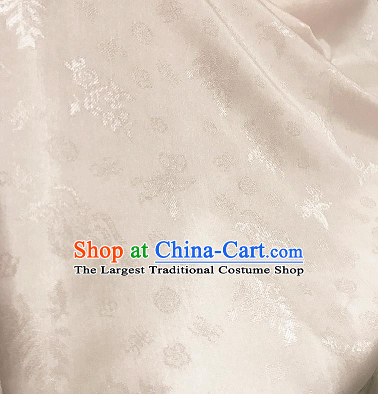 Chinese Traditional Design Pattern Light Pink Silk Fabric Cheongsam Mulberry Silk Drapery