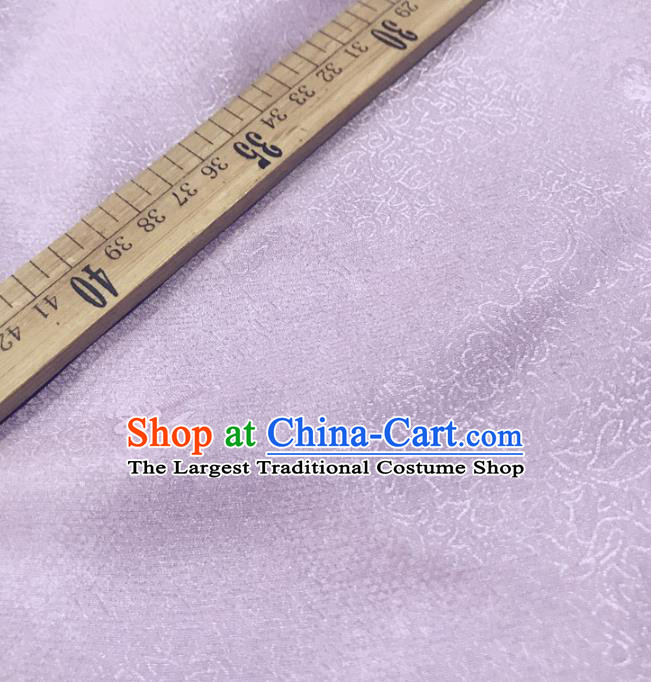 Chinese Traditional Design Pattern Lilac Silk Fabric Cheongsam Mulberry Silk Drapery