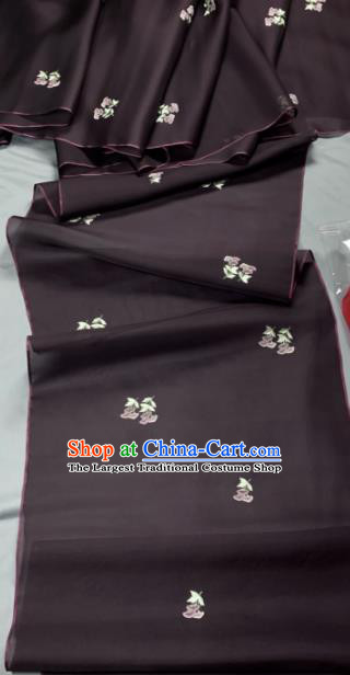 Chinese Classical Embroidered Pattern Design Wine Red Silk Fabric Asian Traditional Hanfu Brocade Material
