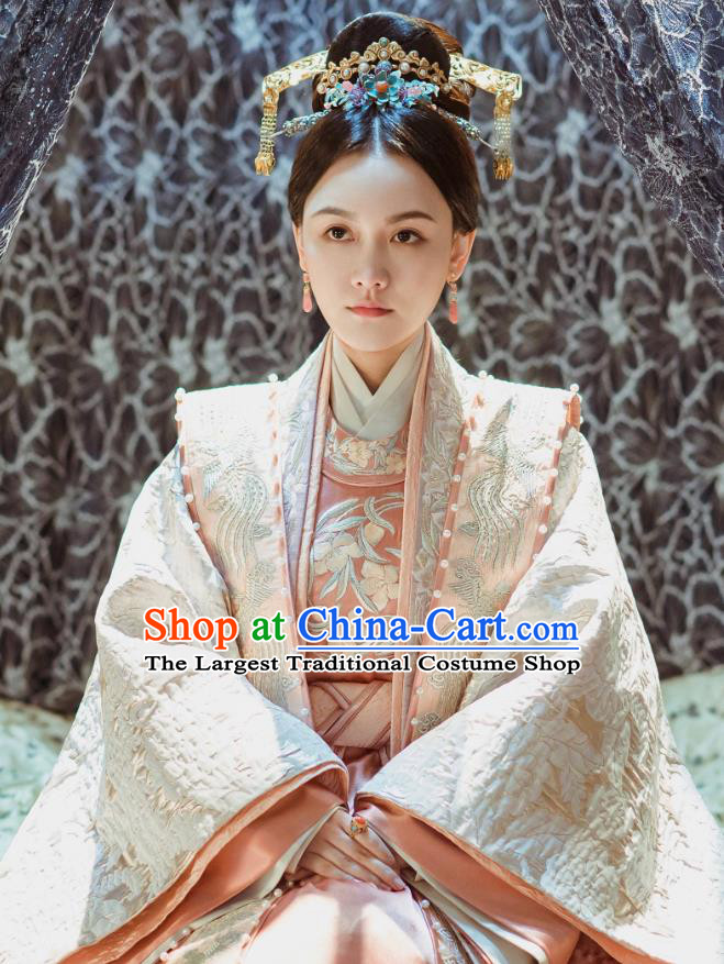 Drama Empress of the Ming Dynasty Chinese Ancient Consort Pu Replica Costumes and Headpiece Complete Set