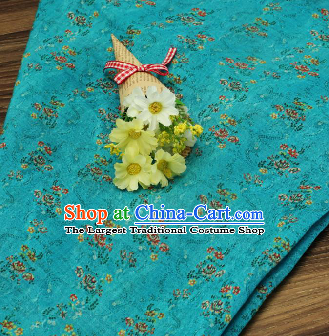 Chinese Traditional Design Pattern Green Ramie Fabric Cheongsam Ramee Drapery