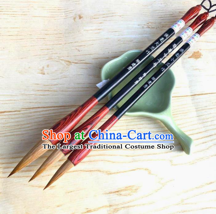 Traditional Chinese Calligraphy Weasel Hair Brush Handmade The Four Treasures of Study Bamboo Writing Brush Pen