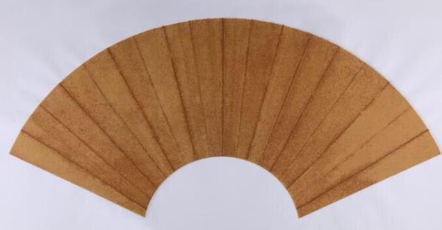 Traditional Chinese Brown Sector Paper Handmade The Four Treasures of Study Writing Fan Art Paper