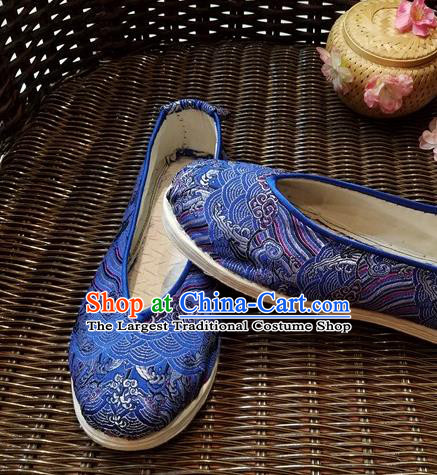 Traditional Chinese National Royalblue Shoes Ethnic Shoes Hanfu Shoes for Women