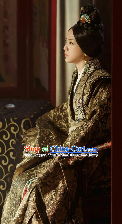 Chinese Ancient Drama Ming Dynasty Queen Mother Sun Ruowei Replica Costumes and Headpiece Complete Set