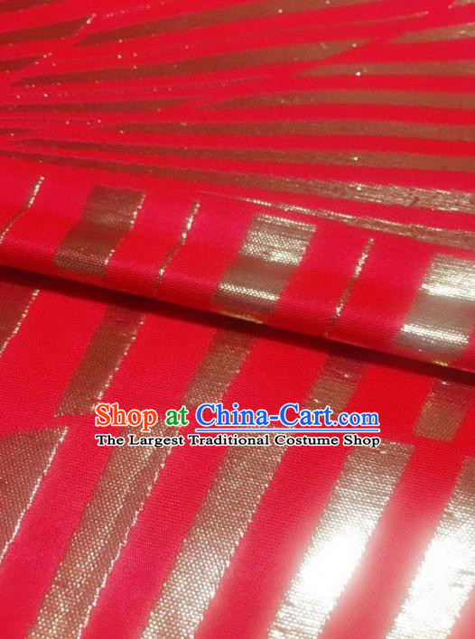 Japanese Traditional Fan Pattern Red Brocade Waistband Japan Kimono Yukata Belt for Women