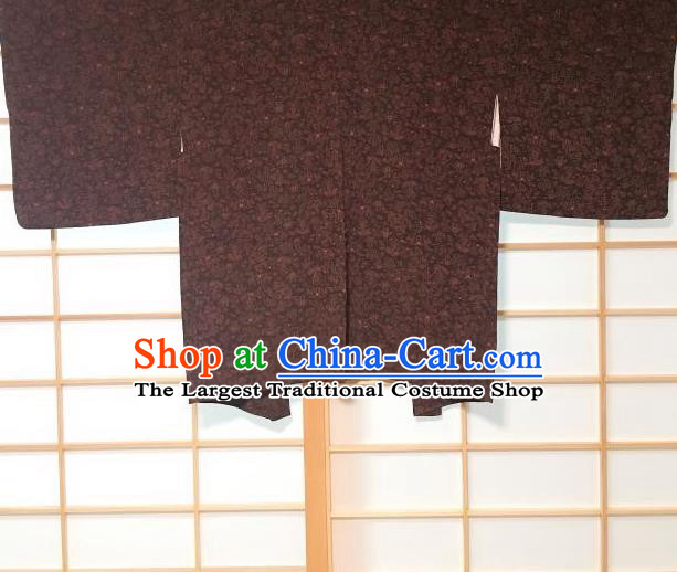 Japanese Traditional Brown Haori Jacket Japan Kimono Overcoat Costume for Men