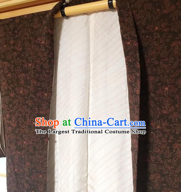 Japanese Traditional Brown Haori Jacket Japan Kimono Overcoat Costume for Men