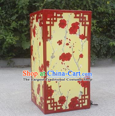 Chinese Traditional Printing Plum Lamp Wedding Floor Lanterns Handmade Palace Lantern