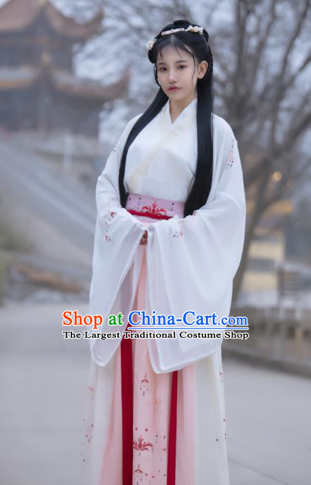 Traditional Chinese Jin Dynasty Court Historical Costumes Ancient Royal Princess Hanfu Dress for Women