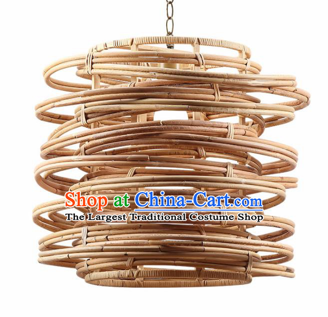 Asian Traditional Bamboo Weaving Ceiling Lantern Thailand Handmade Lanterns Hanging Lamps