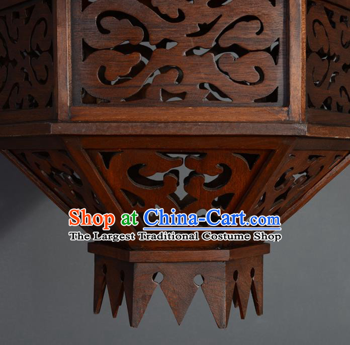 Asian Traditional Wood Carving Ceiling Lantern Thailand Handmade Lanterns Hanging Lamps