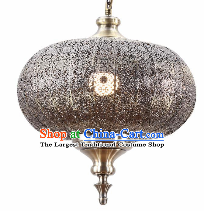 Asian Traditional Iron Carving Ceiling Lantern Thailand Handmade Lanterns Hanging Lamps