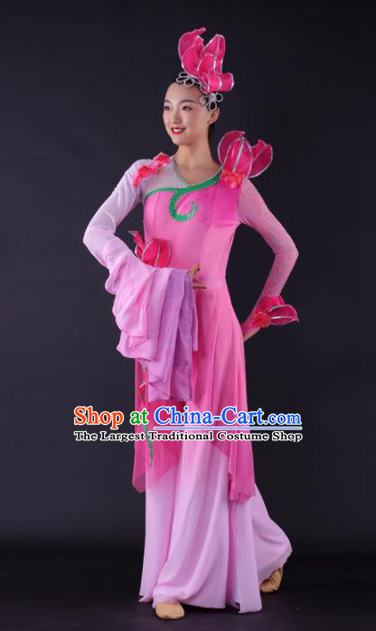 Chinese Classical Dance Water Sleeve Dance Pink Dress Traditional Stage Performance Costume for Women
